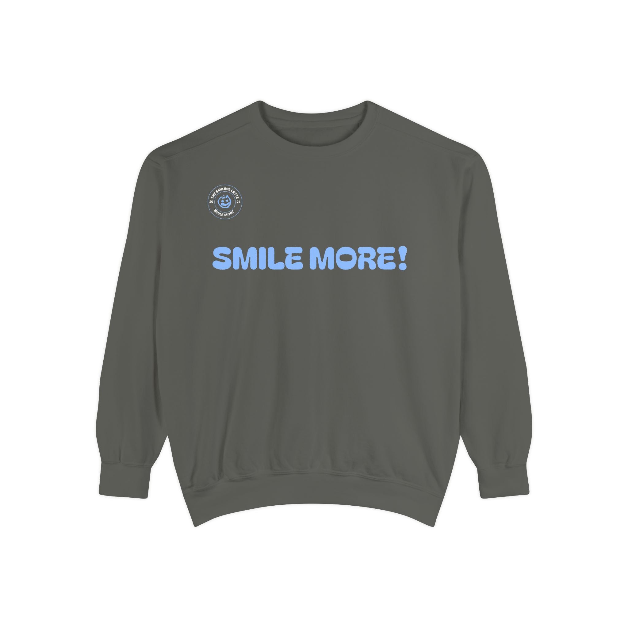 Christmas Comfy “Smile More” Sweatshirt — Cozy Holiday Lounge Sweatshirt
