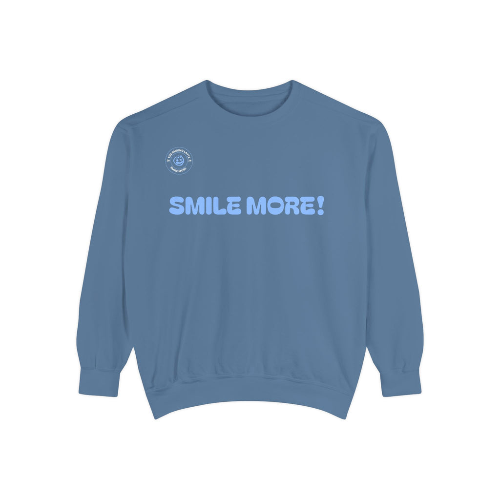 Christmas Comfy “Smile More” Sweatshirt — Cozy Holiday Lounge Sweatshirt